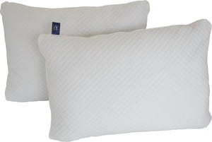 Almohada Dream Pillow Push Serta vista frontal una tras otra fondo blanco 